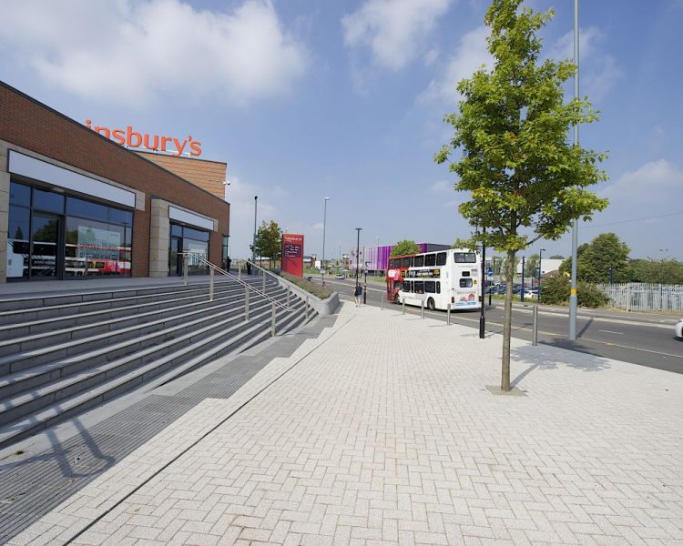 Granite Steps and Concrete Paving